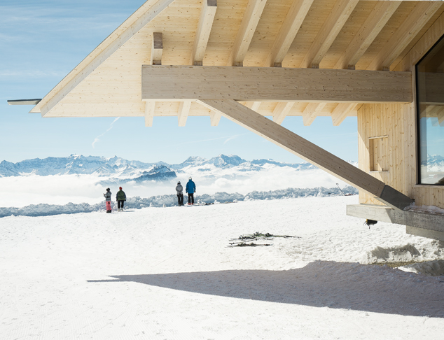 Gipfelrestaurant Ch&auml;serrugg von Herzog & de Meuron (Foto: Toggenburg Bergbahnen)